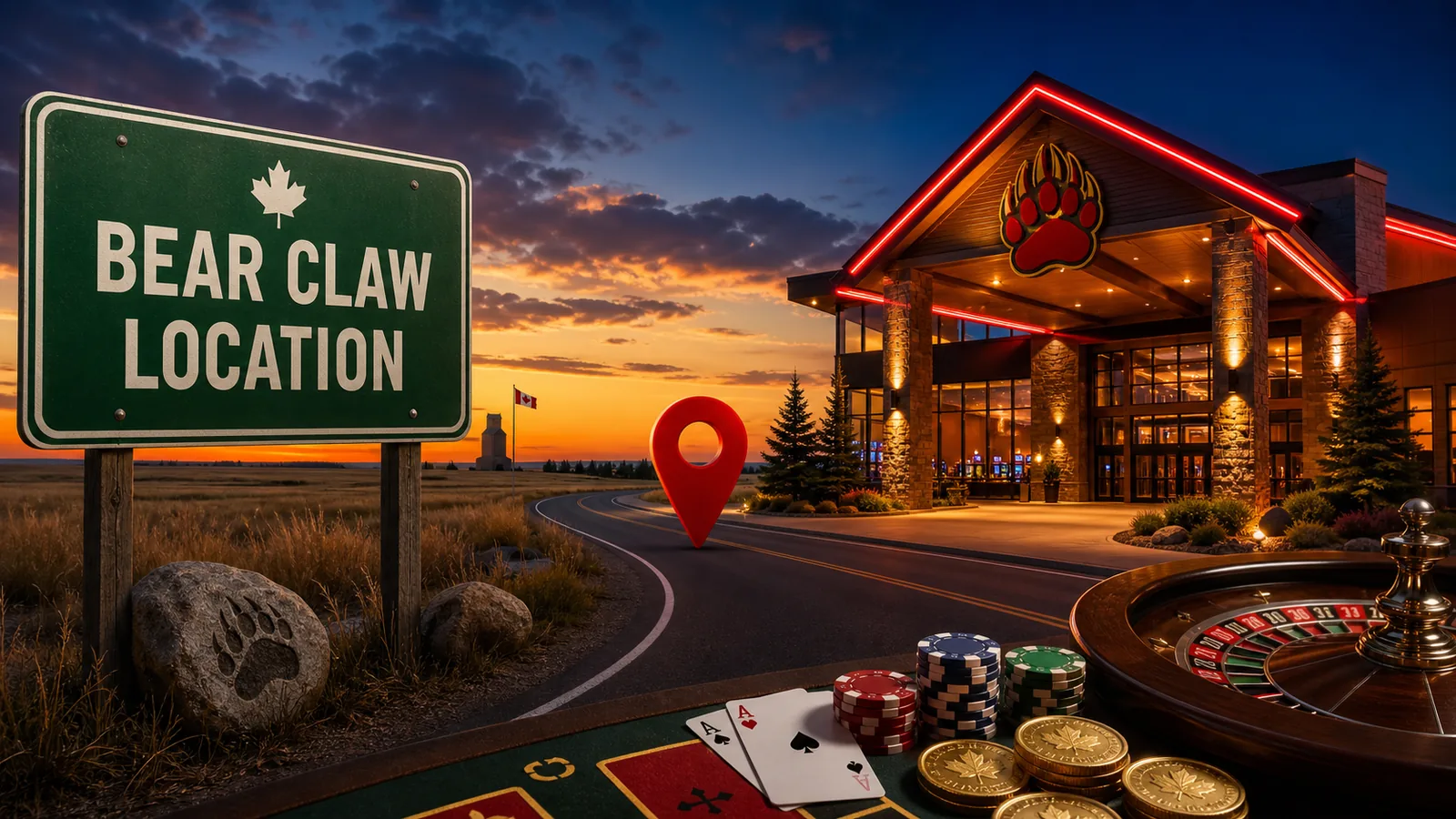 Bear Claw Casino Location content banner